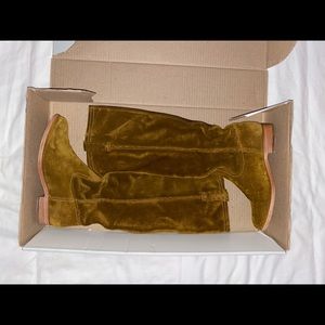 Suede Frye riding boots